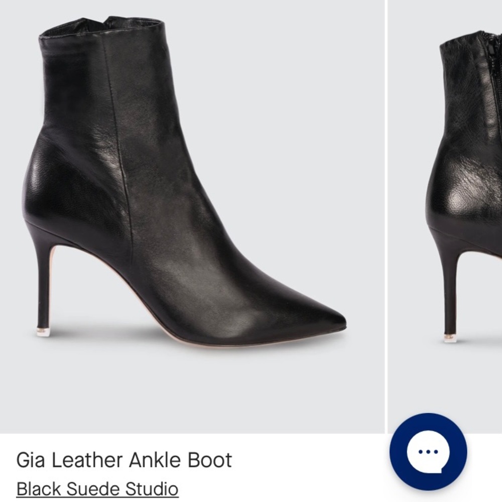 Black Suede Studio (BSS) Gia Heeled Ankle Boots
